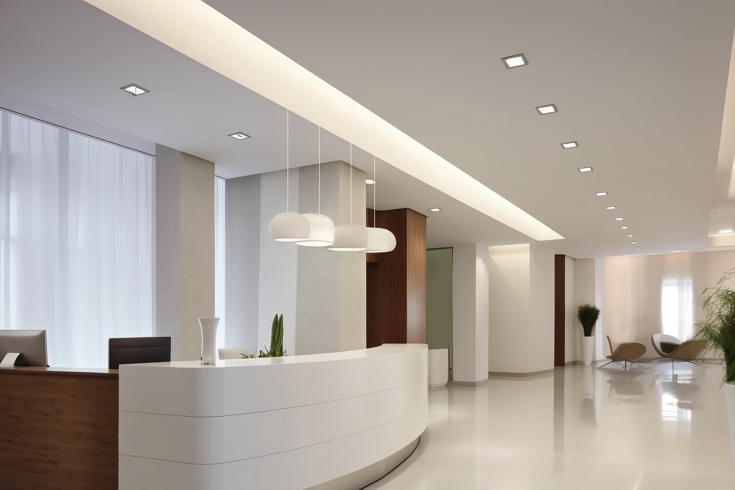 Centro Comercial com Forro de Drywall Moderno.