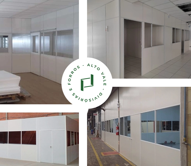 Divisórias de Eucatex no Alto Vale