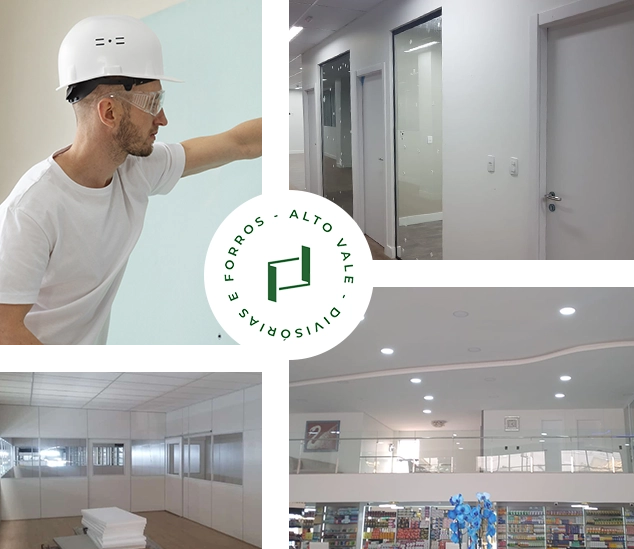 Divisórias e Forros Alto Vale Divisórias Forros Drywall Sancas Isolamento Acústico Tapumes Steel Frame