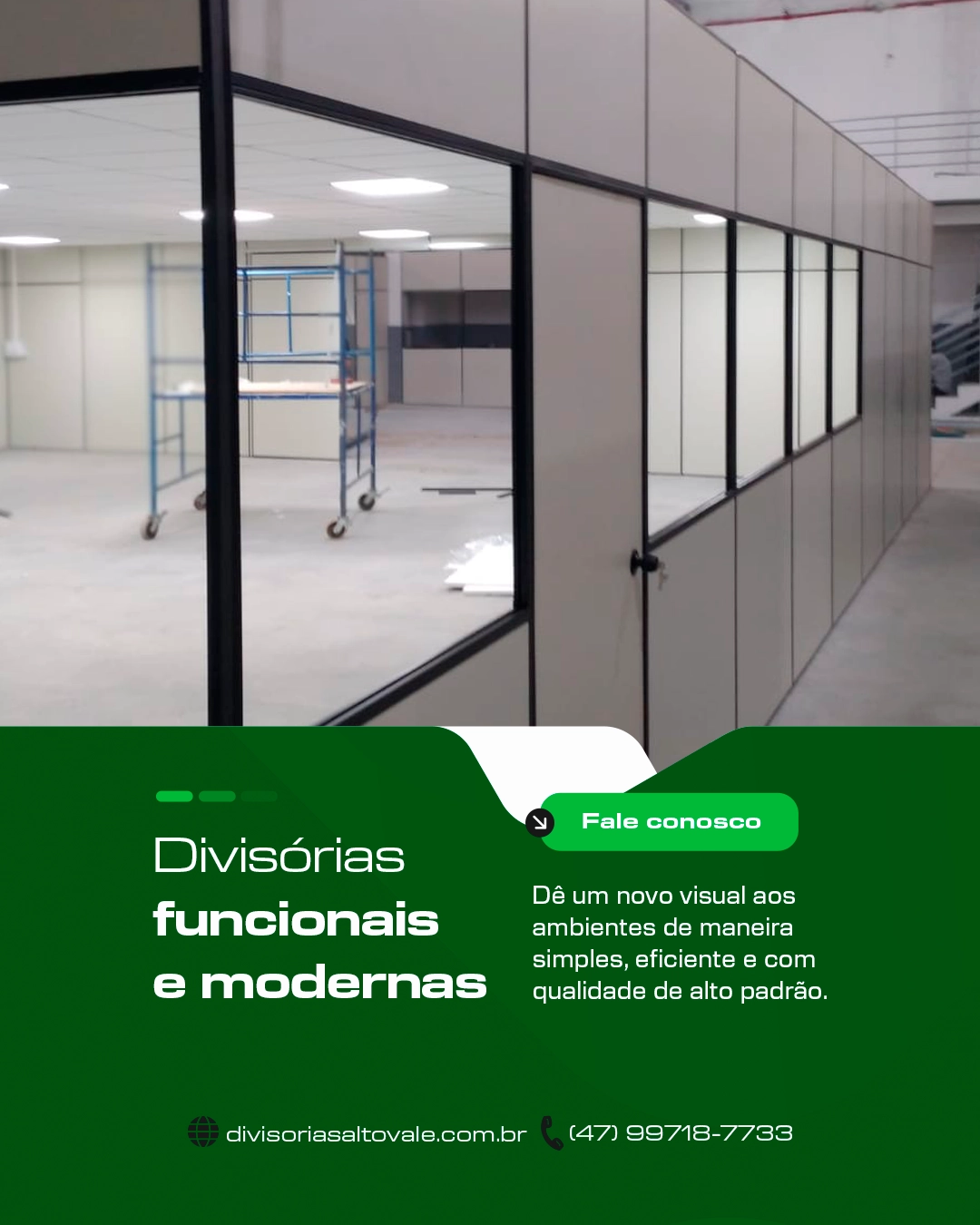 Divisórias funcionais e modernas Divisórias e Forros Alto Vale